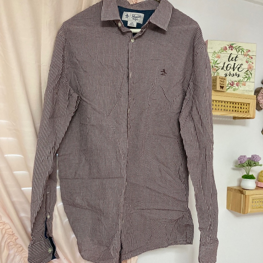 Mens button up dress shirt size Large